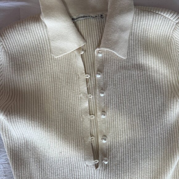 Abercrombie and Fitch Cream Sweater Dress - Picture 4 of 5